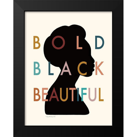 Bold Black Beautiful Black Modern Wood Framed Art Print by Tyndall, Elizabeth