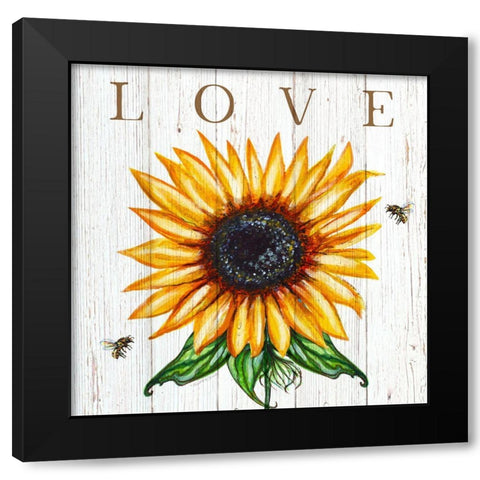 Love Black Modern Wood Framed Art Print with Double Matting by Tyndall, Elizabeth