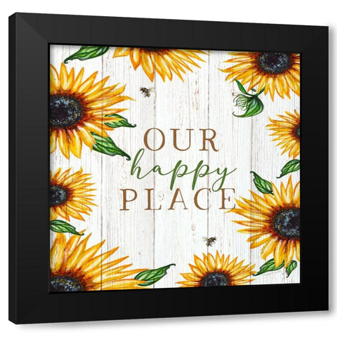 Our Happy Place Black Modern Wood Framed Art Print with Double Matting by Tyndall, Elizabeth