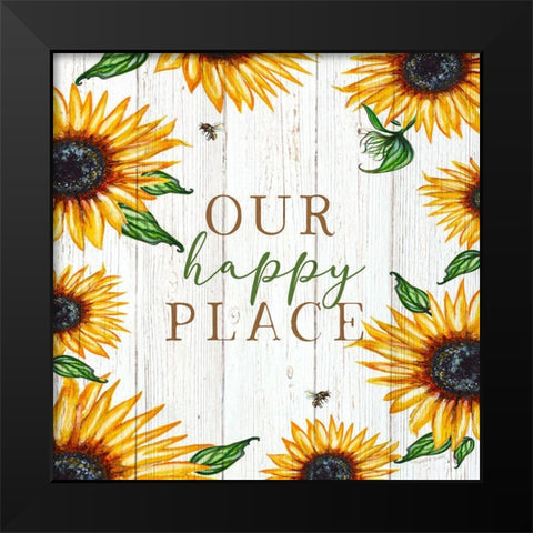 Our Happy Place Black Modern Wood Framed Art Print by Tyndall, Elizabeth