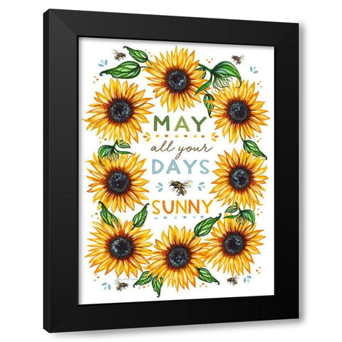 Sunny Days Black Modern Wood Framed Art Print by Tyndall, Elizabeth