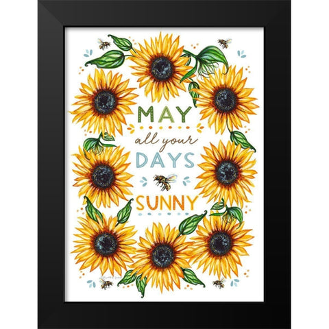 Sunny Days Black Modern Wood Framed Art Print by Tyndall, Elizabeth