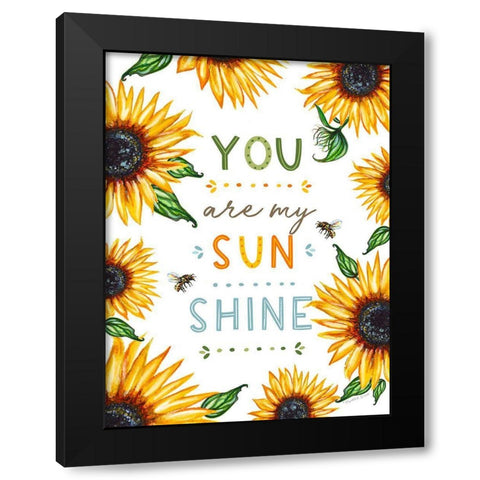 My Sunshine Black Modern Wood Framed Art Print with Double Matting by Tyndall, Elizabeth