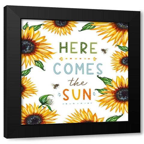 Here Comes the Sun Black Modern Wood Framed Art Print by Tyndall, Elizabeth