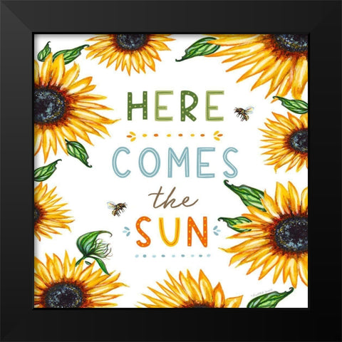 Here Comes the Sun Black Modern Wood Framed Art Print by Tyndall, Elizabeth