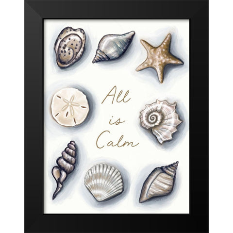 All is Calm Black Modern Wood Framed Art Print by Tyndall, Elizabeth