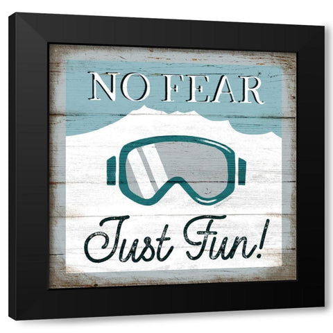 No Fear-Just Fun Black Modern Wood Framed Art Print with Double Matting by Tyndall, Elizabeth