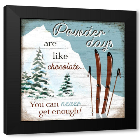 Powder Days Black Modern Wood Framed Art Print by Tyndall, Elizabeth