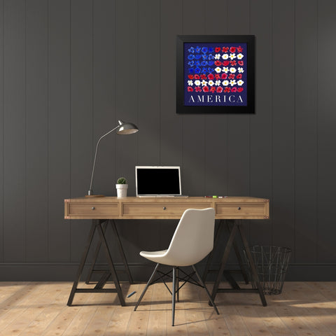 America Black Modern Wood Framed Art Print by Tyndall, Elizabeth