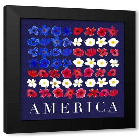 America Black Modern Wood Framed Art Print with Double Matting by Tyndall, Elizabeth