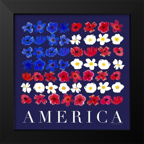 America Black Modern Wood Framed Art Print by Tyndall, Elizabeth