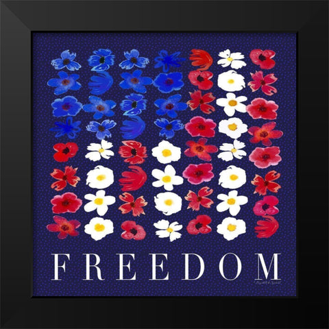 Freedom Black Modern Wood Framed Art Print by Tyndall, Elizabeth