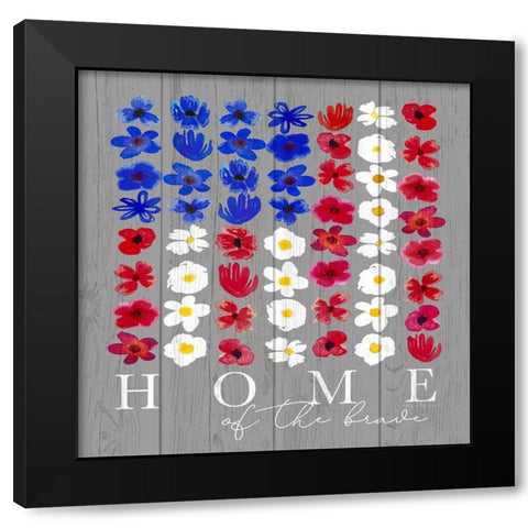 Home of the Brave Black Modern Wood Framed Art Print with Double Matting by Tyndall, Elizabeth