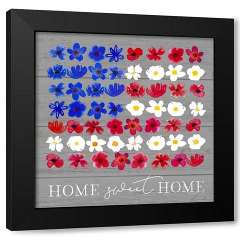 Home Sweet Home Black Modern Wood Framed Art Print with Double Matting by Tyndall, Elizabeth