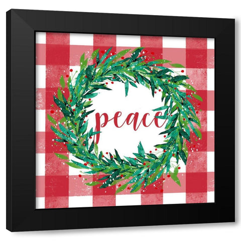 Peace Black Modern Wood Framed Art Print with Double Matting by Tyndall, Elizabeth