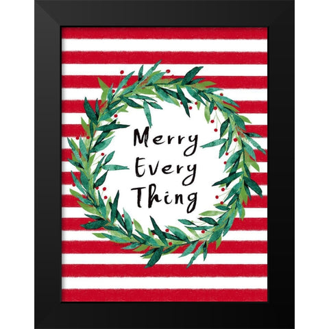 Merry Everything Black Modern Wood Framed Art Print by Tyndall, Elizabeth