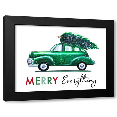 Merry Everything Black Modern Wood Framed Art Print with Double Matting by Tyndall, Elizabeth