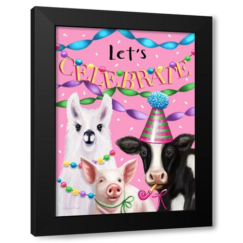 Party Animals II Black Modern Wood Framed Art Print with Double Matting by Tyndall, Elizabeth