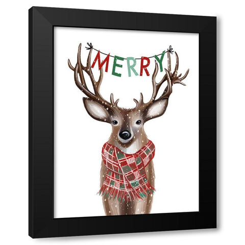 Merry Dear Black Modern Wood Framed Art Print with Double Matting by Tyndall, Elizabeth