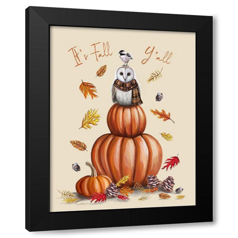 Its Fall Yall Black Modern Wood Framed Art Print by Tyndall, Elizabeth