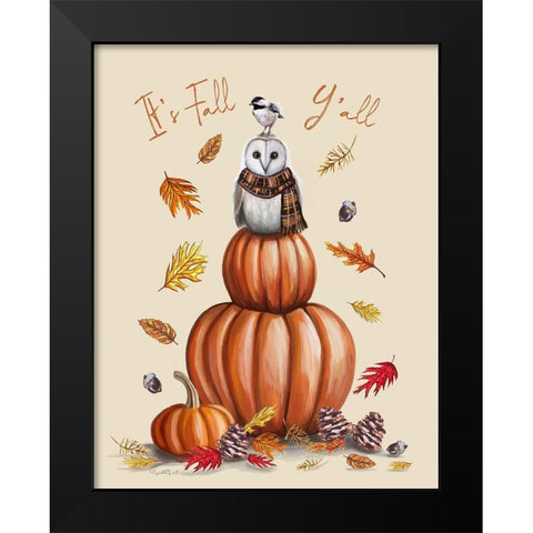 Its Fall Yall Black Modern Wood Framed Art Print by Tyndall, Elizabeth