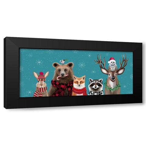 Holiday Friends II Black Modern Wood Framed Art Print with Double Matting by Tyndall, Elizabeth