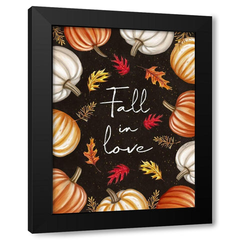 Fall in Love Black Modern Wood Framed Art Print with Double Matting by Tyndall, Elizabeth