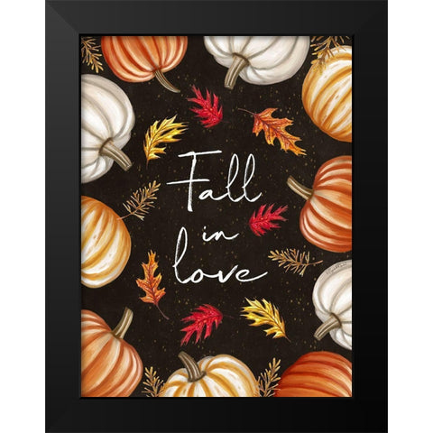 Fall in Love Black Modern Wood Framed Art Print by Tyndall, Elizabeth