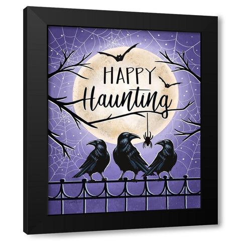 Happy Haunting Black Modern Wood Framed Art Print with Double Matting by Tyndall, Elizabeth