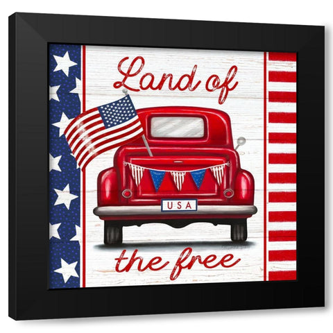 Land of the Free Black Modern Wood Framed Art Print with Double Matting by Tyndall, Elizabeth