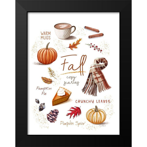 Fall Black Modern Wood Framed Art Print by Tyndall, Elizabeth