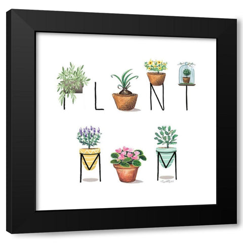 Plant Mom Black Modern Wood Framed Art Print by Tyndall, Elizabeth