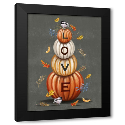 Love Pumpkins Black Modern Wood Framed Art Print by Tyndall, Elizabeth