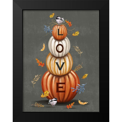 Love Pumpkins Black Modern Wood Framed Art Print by Tyndall, Elizabeth