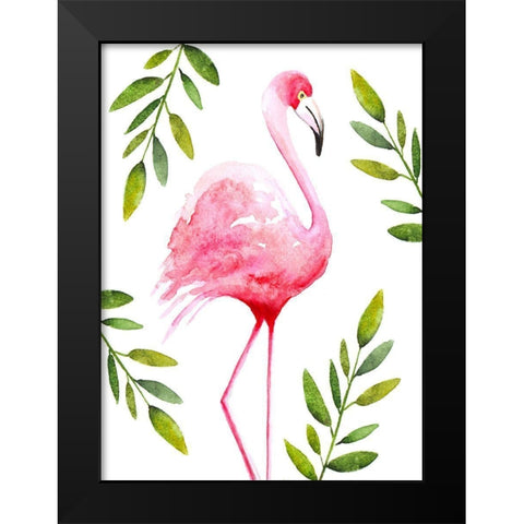 Flamingo II Black Modern Wood Framed Art Print by Tyndall, Elizabeth