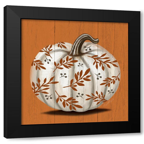 Pumpkin II Black Modern Wood Framed Art Print with Double Matting by Tyndall, Elizabeth