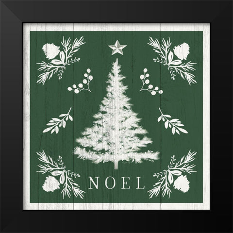 Noel Tree Black Modern Wood Framed Art Print by Tyndall, Elizabeth