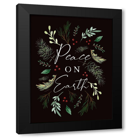 Peace on Earth Black Modern Wood Framed Art Print by Tyndall, Elizabeth