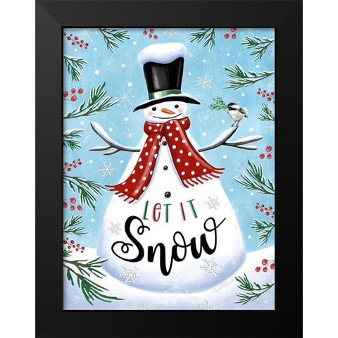 Let It Snow II Black Modern Wood Framed Art Print by Tyndall, Elizabeth