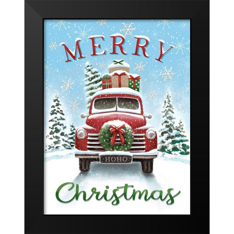 Merry Christmas II Black Modern Wood Framed Art Print by Tyndall, Elizabeth