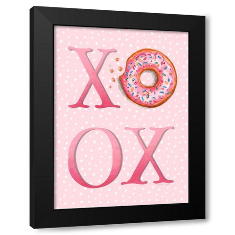 XoXo Black Modern Wood Framed Art Print by Tyndall, Elizabeth