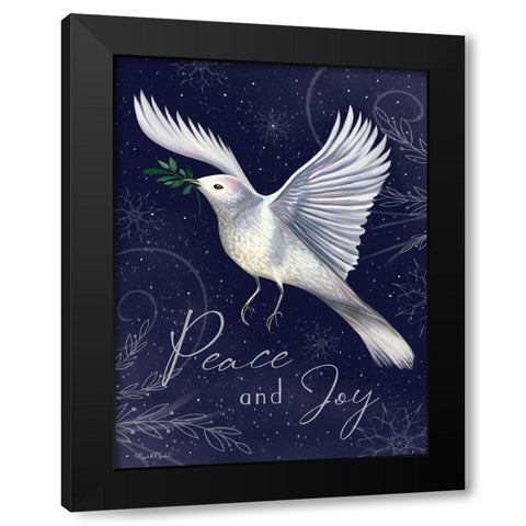 Peace and Joy Black Modern Wood Framed Art Print with Double Matting by Tyndall, Elizabeth