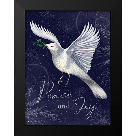 Peace and Joy Black Modern Wood Framed Art Print by Tyndall, Elizabeth