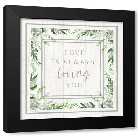 Love Always Black Modern Wood Framed Art Print with Double Matting by Tyndall, Elizabeth