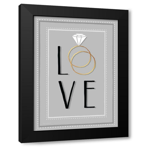 Love Black Modern Wood Framed Art Print with Double Matting by Tyndall, Elizabeth