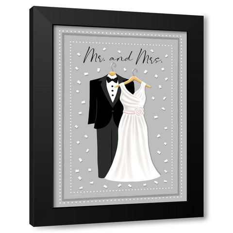 Mr. and Mrs. Black Modern Wood Framed Art Print with Double Matting by Tyndall, Elizabeth