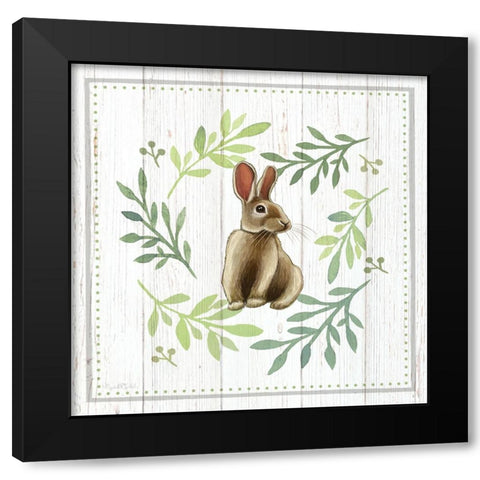 Bunny II Black Modern Wood Framed Art Print by Tyndall, Elizabeth
