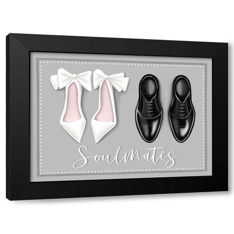 Soul Mates Black Modern Wood Framed Art Print with Double Matting by Tyndall, Elizabeth