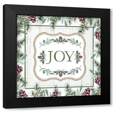 Joy Black Modern Wood Framed Art Print by Tyndall, Elizabeth