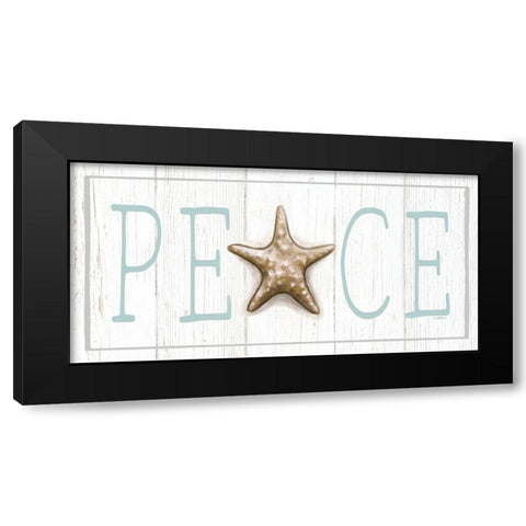 Peace Black Modern Wood Framed Art Print with Double Matting by Tyndall, Elizabeth